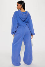 Cropped Zip Sweatshirt Two Piece Set