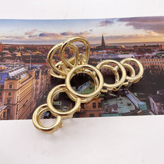 Gold Tone Round Openwork Hair Claw