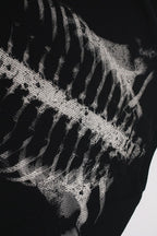 Skeleton Graphic Waffle Oversized Long Sleeve Tee