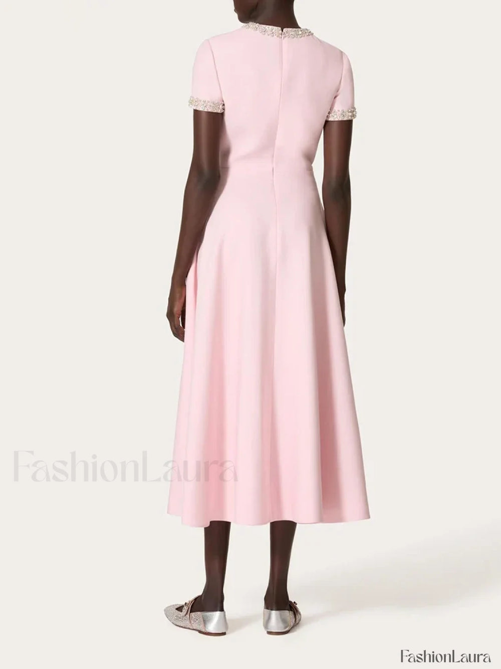 Diamond Bowknot Midi Dress