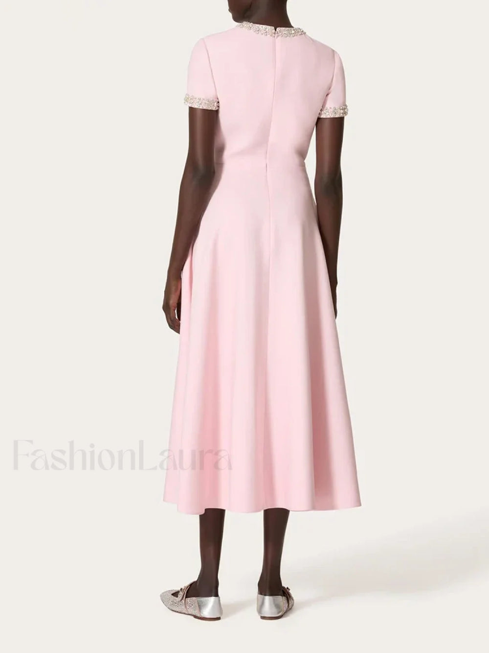 Diamond Bowknot Midi Dress