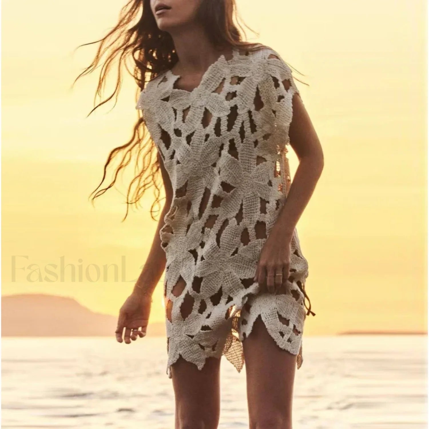 Diamond Holes Knit Cover Up Secondary image