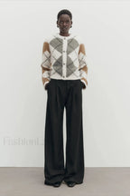 Diamond Knit College Cardigan