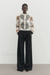 Diamond Knit College Cardigan