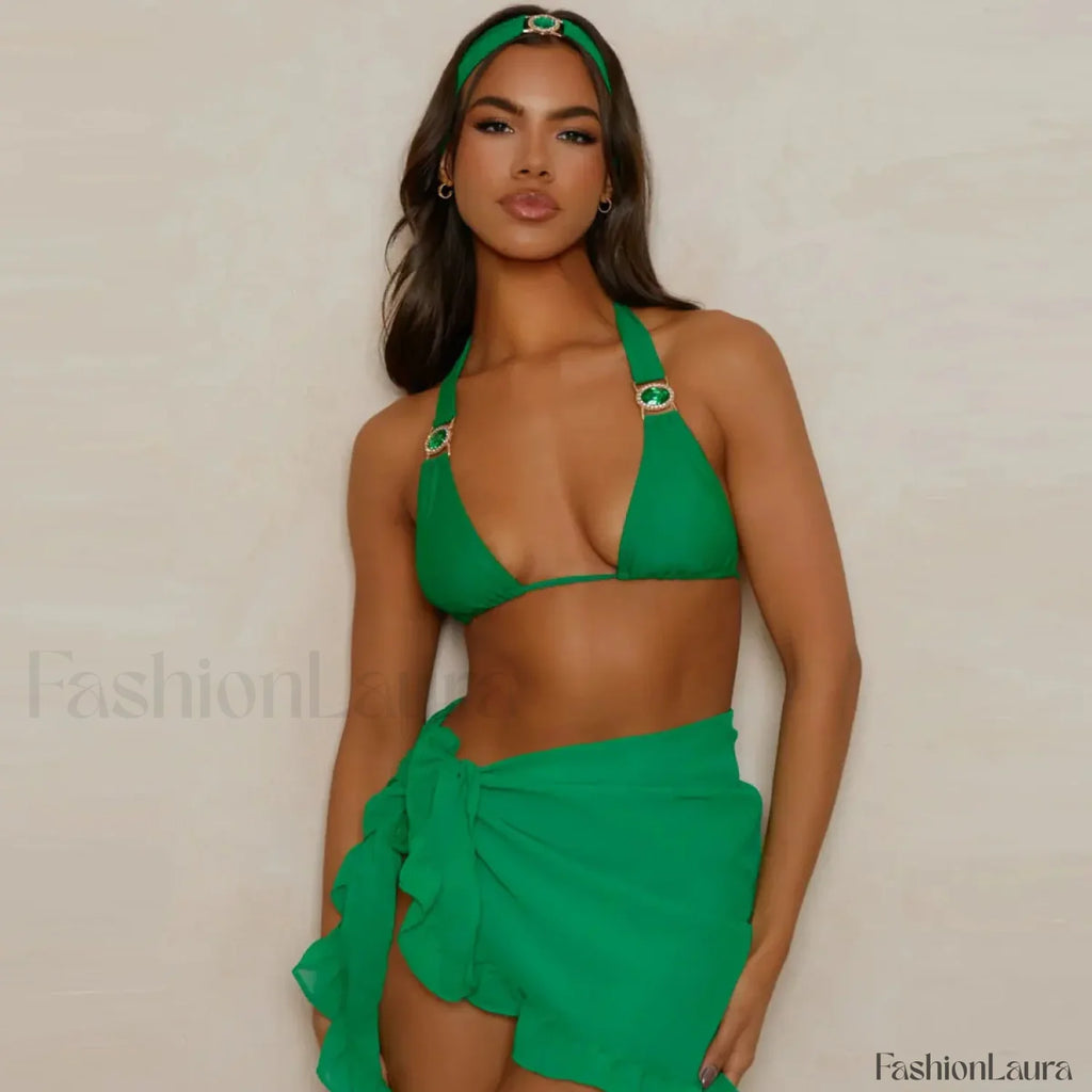 Diamond Knot Three Piece Set GREEN / S