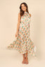 Dominique Elegant Midi Dress S / Sage Floral