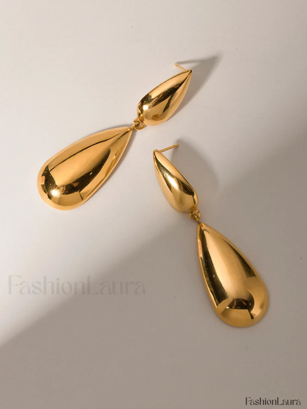 Double Charming Teardrop Earrings Golden / One Size Earrings