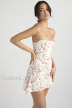 Draped Strapless Stylish Corset Dress