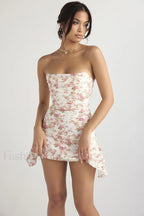 Draped Strapless Stylish Corset Dress