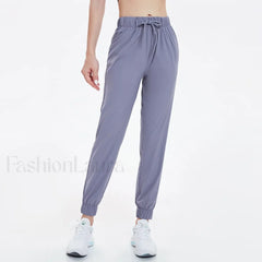 Drawstring Solid Outdoor Thin Jogger Sweatpants GRAY / S