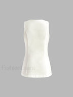 Drawstring Split Casual Shorts Set Short Sets