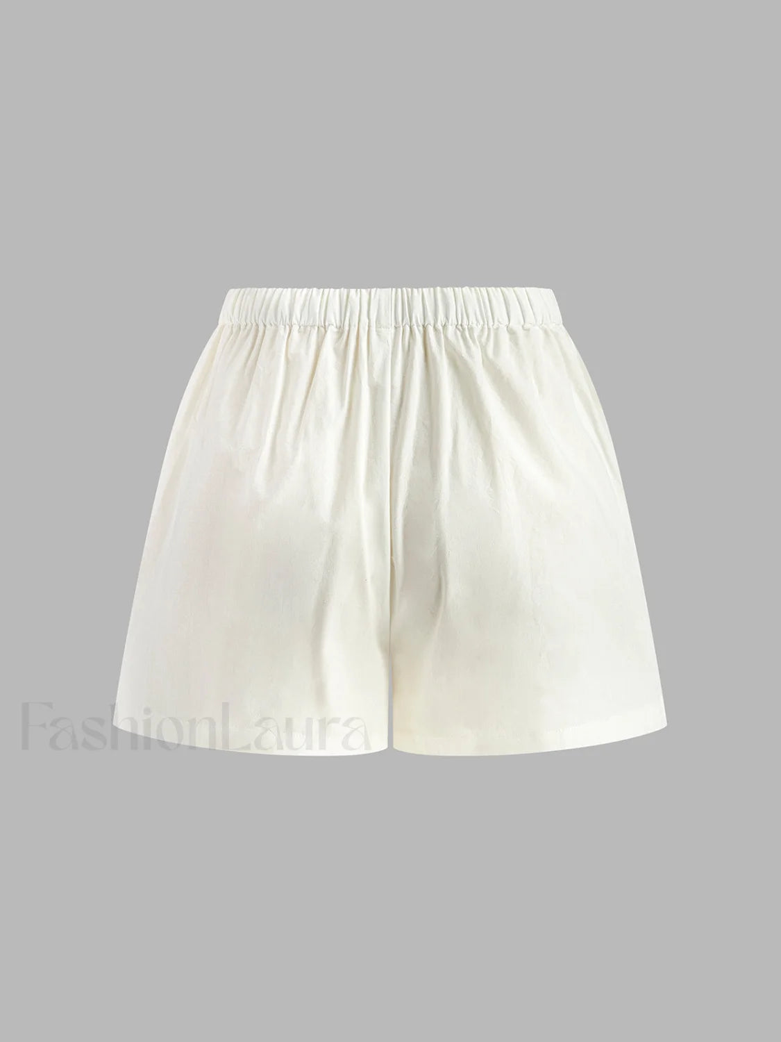 Drawstring Split Casual Shorts Set Short Sets