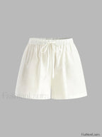 Drawstring Split Casual Shorts Set Short Sets
