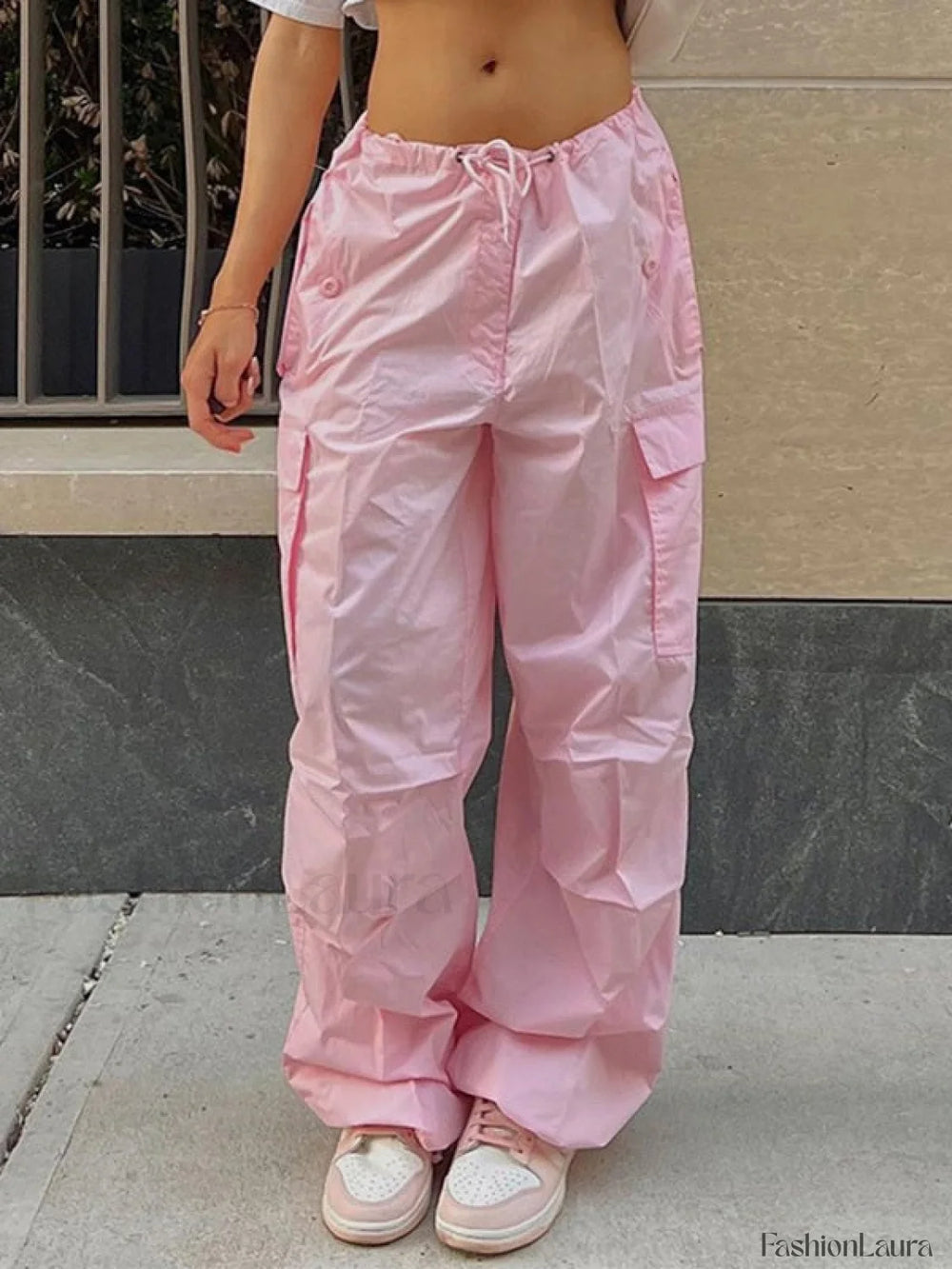 Drawstring Y2K Baggy Cargo Pants Pink / XL Cargo Pants