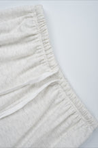 Solid Drawstring Waist Knit Pants