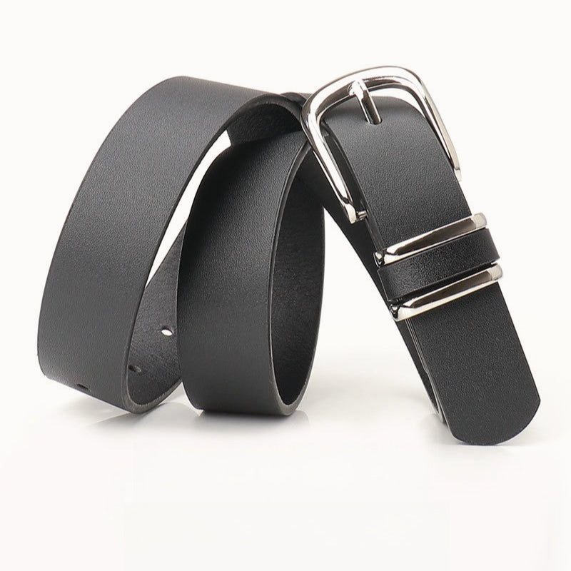 Minimal Textured Double Ring Buckle Waist Belt Secondary image