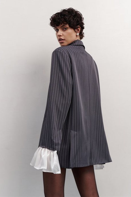 Vintage Striped Patchwork Blazer Secondary image