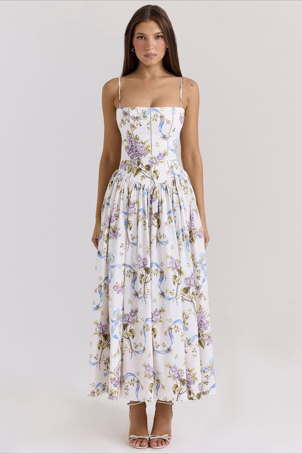 Romantic Tiered  A-Line Floral Dress