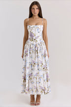 Romantic Tiered  A-Line Floral Dress