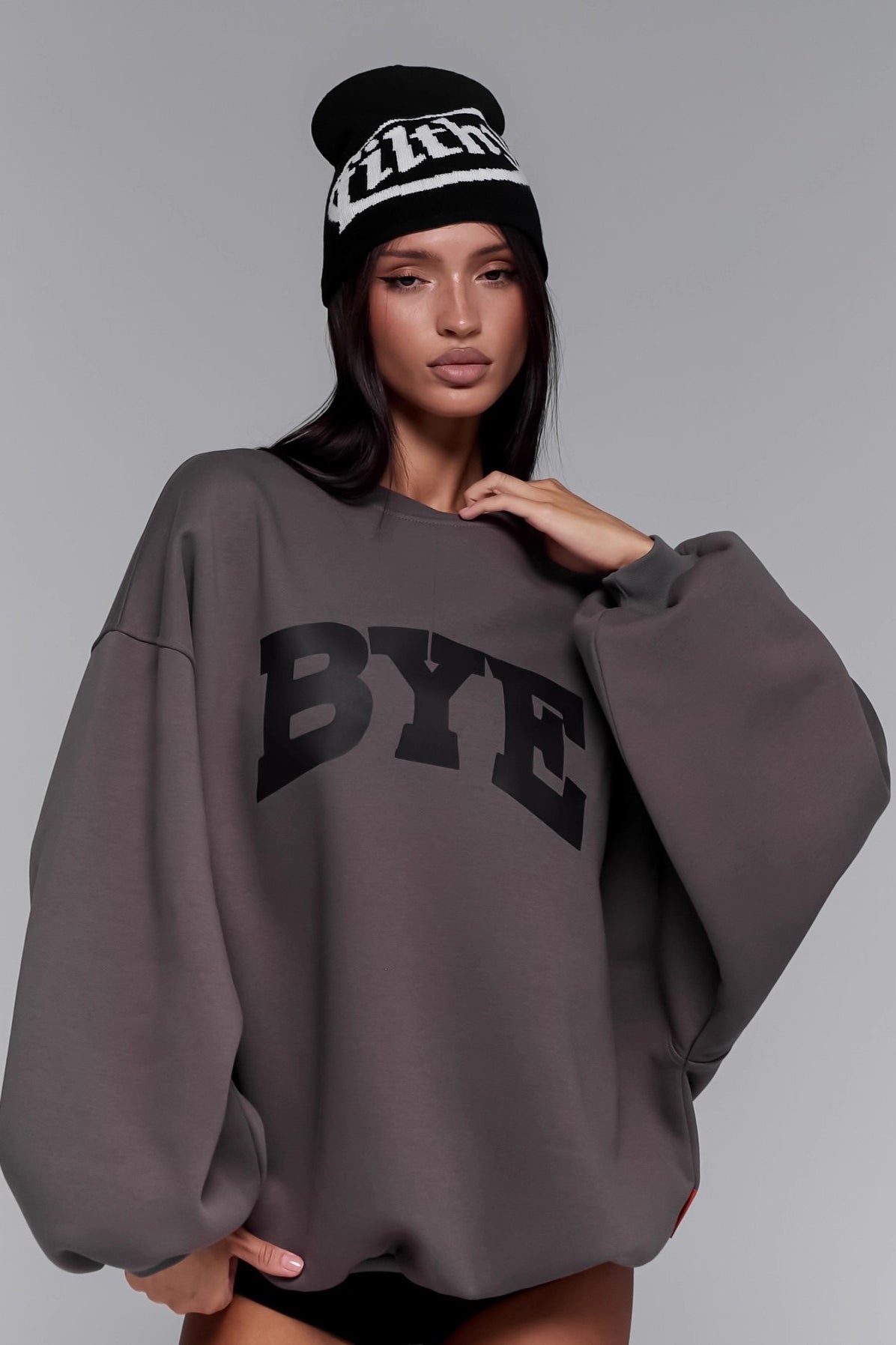Statement Graphic Crew Neck Sweatshirt