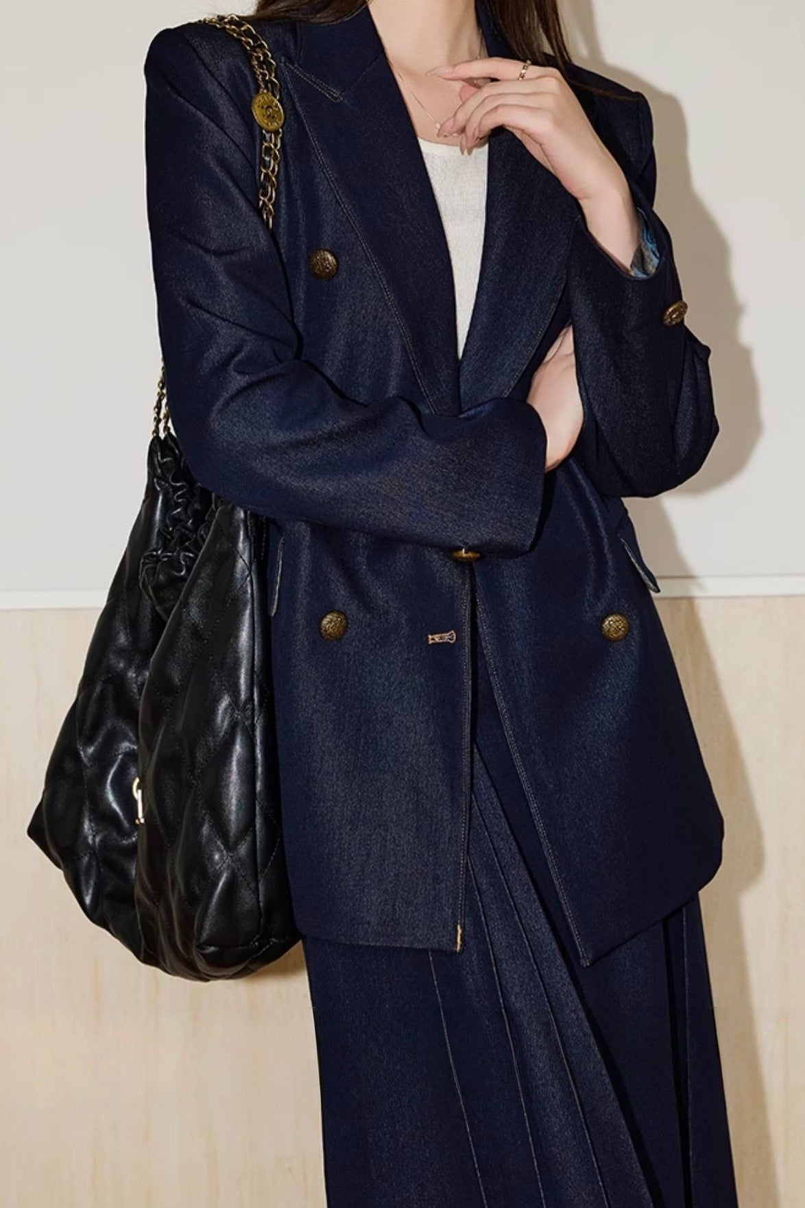 Double Breasted Twill Blazer Secondary image