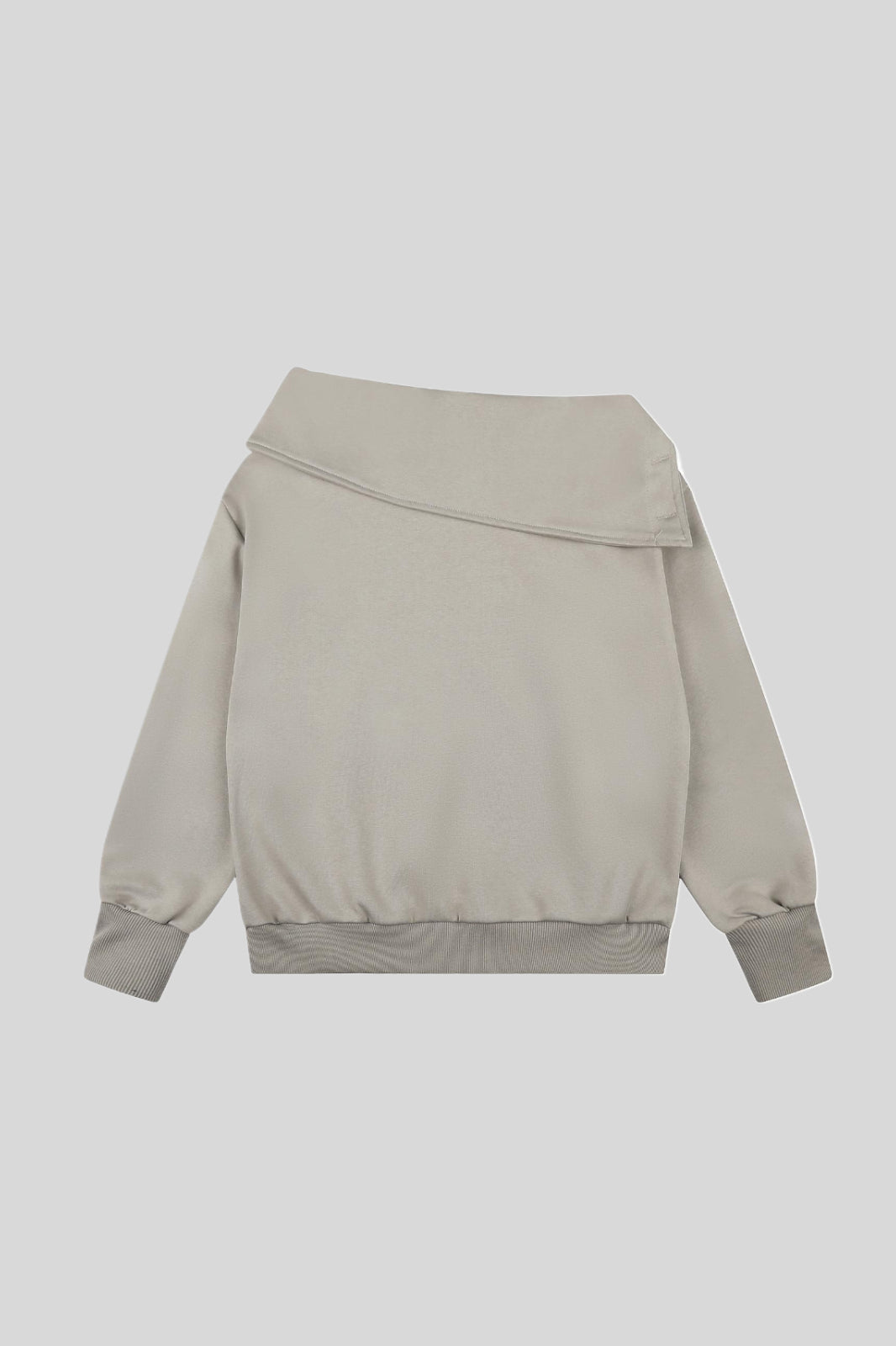 Asymmetric High Neck Angel Rhinestone Sweatshirt