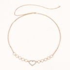 Heart Rhinestone Sparkle Chic Waist Chain