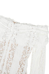 Off Shoulder Lace Bodycon Boho Dress