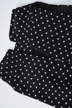 Black Polka Dot Slim Fit Mini Dress