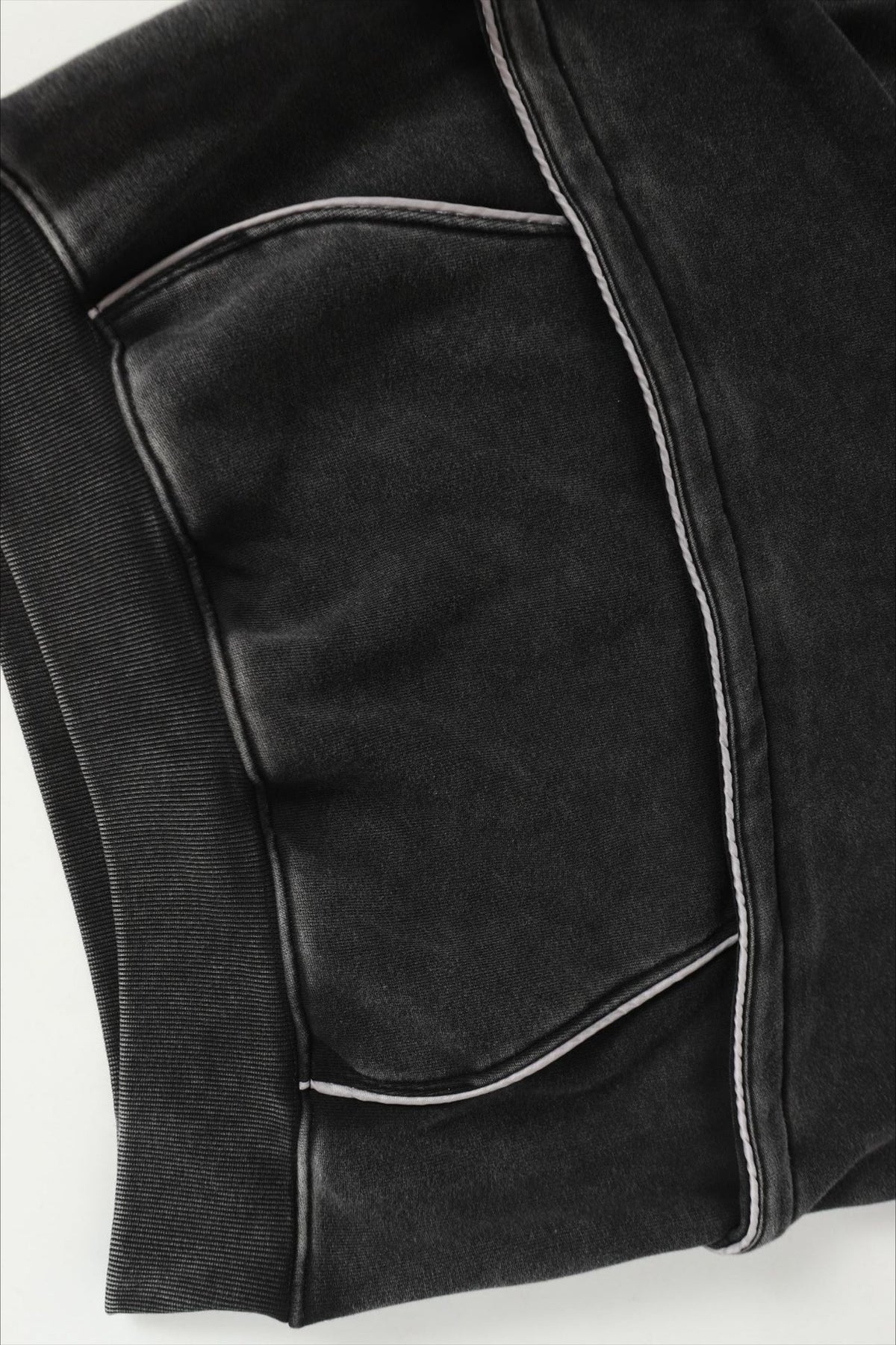 Washed Panel Seam Oversized Pullover Hoodie