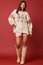 Sequin Toy Soldier Crew Neck Sweatshirt