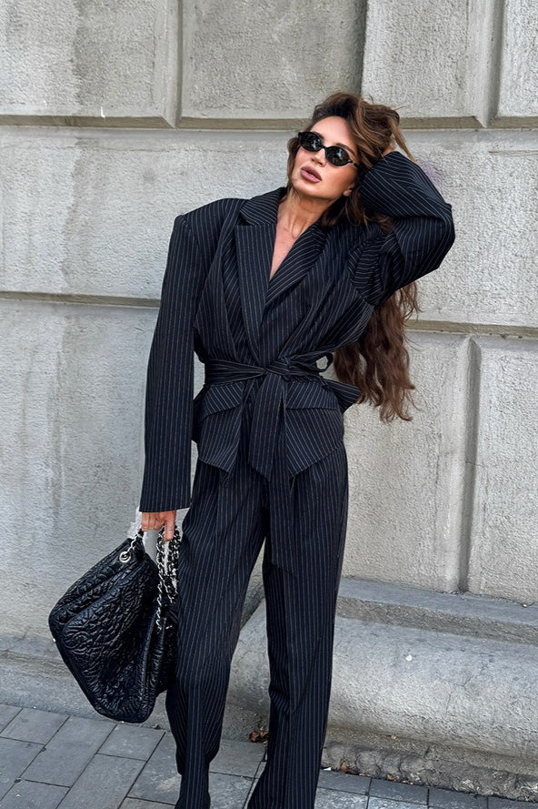 Longline Structured Two Piece Blazer Pants Set Main image
