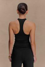Metal Trim Halter Cutout Chic Halter Top