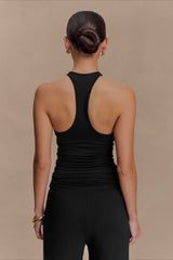 Metal Trim Halter Cutout Chic Tank Top