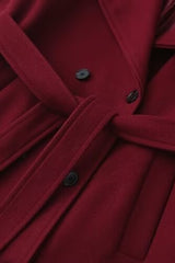 Vintage Waisted Lapel Wool Overcoat