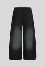 Contrast Waist Wide Leg Sweatpants