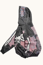 Skull Graphic Oversized Pullover Hoodie
