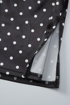 Polka Dot Lace Trim Backless Cami Mini Dress