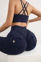 Utility Button High-Waist Booty Leggings