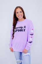 Sequin Skeleton Crew Neck Sweatshirt