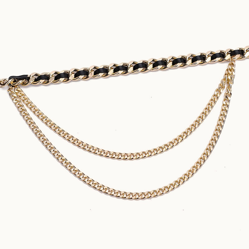 Chic Braided Slim Metal Waist Chain