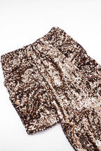 Sequin Patchwork Top Mini Skirt Set