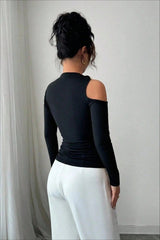 Metallic Trim Bodycon Knit Top