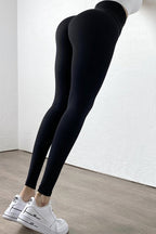 Double Button High-Rise Tummy Control Leggings