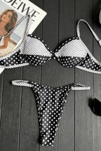 Chic Polka Dot Low Waist Bikini Set