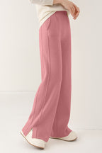 Wool Soft Straight Split Knit Pants