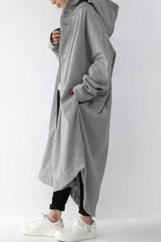 Oversized Hooded Long Overcoat Secondary image