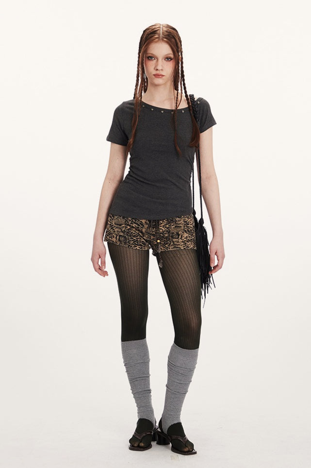 Asymmetrical Bodycon Cropped Short Sleeve Tee