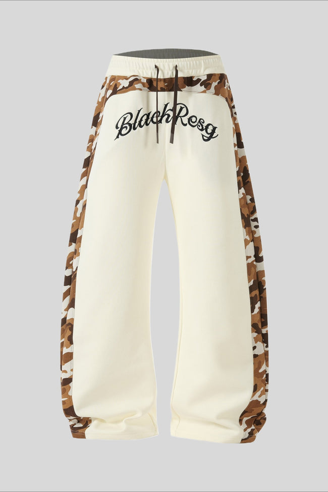 Camo Panel Wide Leg Sweatpants Main image