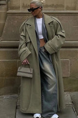 Vintage Double Breasted Belted Overcoat